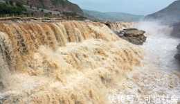 受上游降雨增多影響 黃河壺口瀑布水量增大